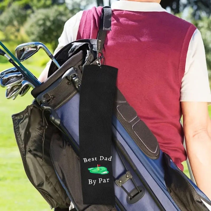 Amitrely Funny Golf Towel, Marsters Tournament, Funny Golf Towel for Golf Bags with Clip, Golf Gift for Men Husband Boyfriend Dad, Birthday, Cristmas Gifts for Fan (Best dad by par) - Image 2